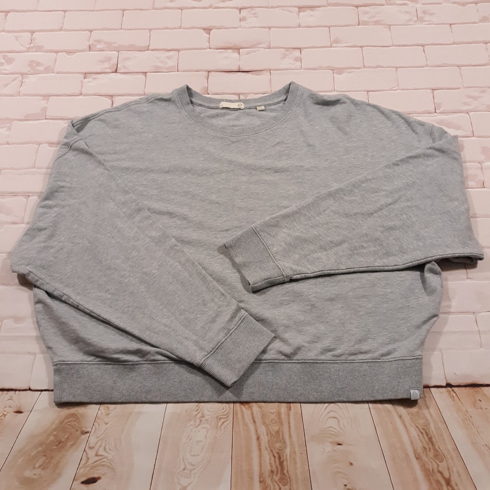 Tasc Performance Sweatshirt Womens XL Relaxed Fit Oversized Gray Pullover Cotton